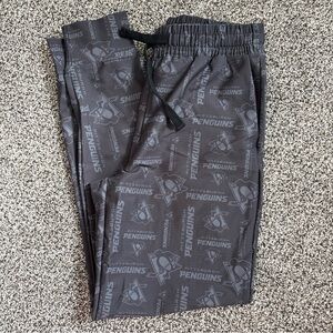 Certo Pittsburgh Penguins NHL Pants Joggers Made In USA Elastic Waist Black
